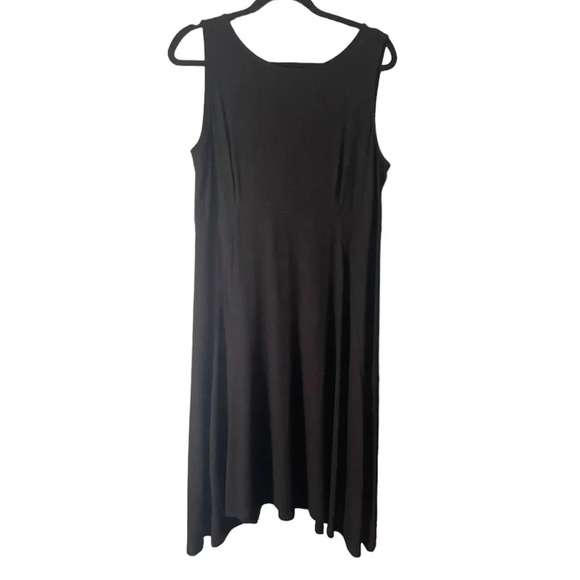 Eileen Fisher Soft and Stretchy Black Tank Dress Viscose Lycra Size Large - Picture 1 of 6